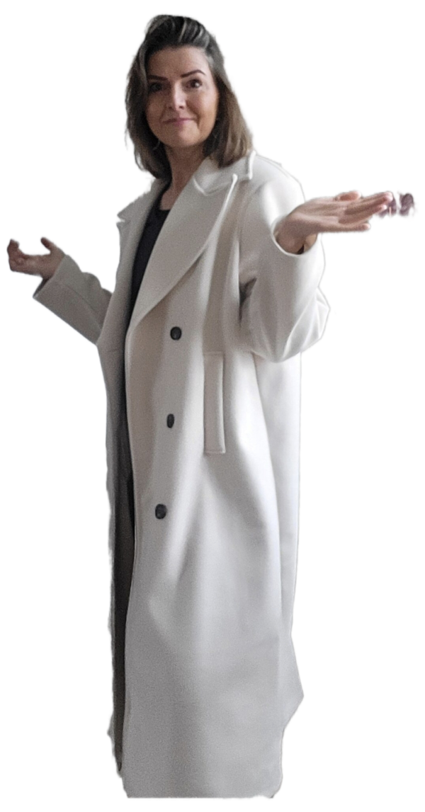 Beige damesmantel oversized LouLou - Afbeelding 2