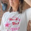wit t-shirt korte mouw met print Rock 'n Roll - Afbeelding 3