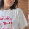 wit t-shirt korte mouw met print Rock 'n Roll - Afbeelding 2