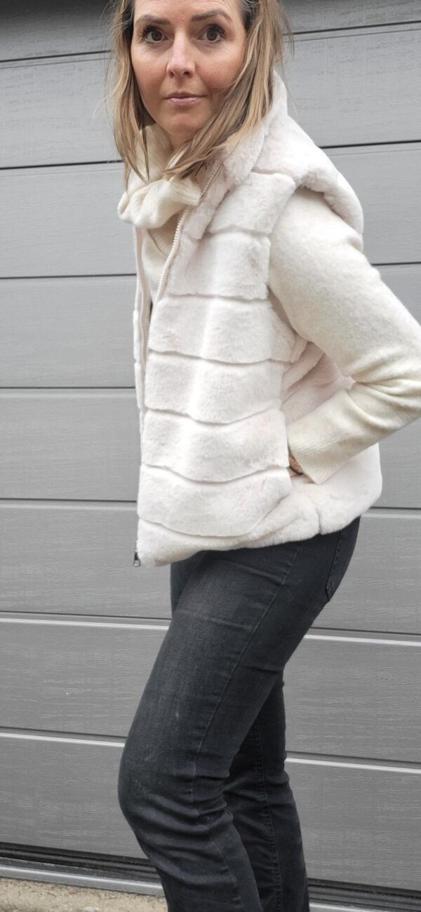 witte bont gilet - Afbeelding 2