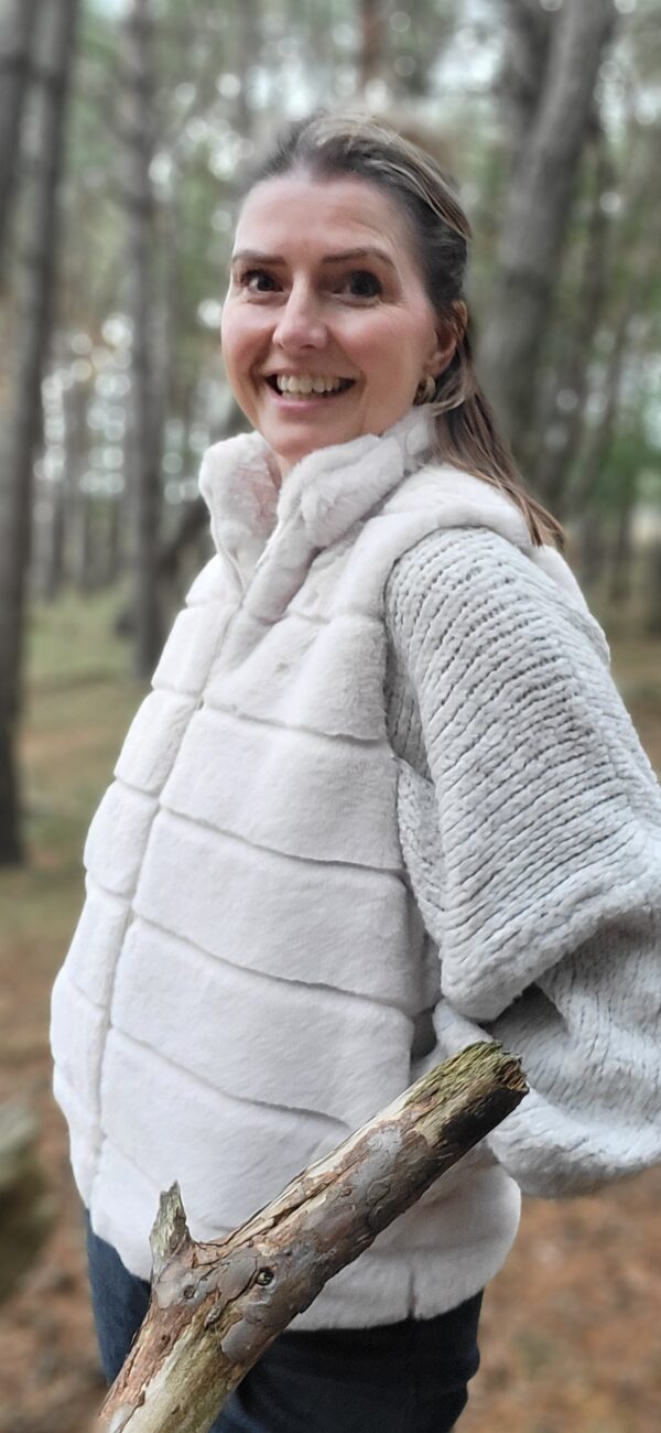 witte bont gilet - Afbeelding 6